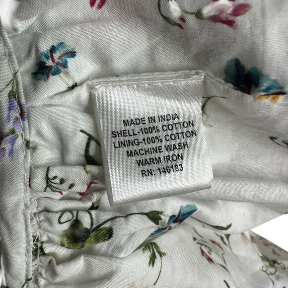 AZEEZA Winston White Floral Ruffle Poplin Halter Top WOmen's SIze Medium NWT - Picture 6 of 10